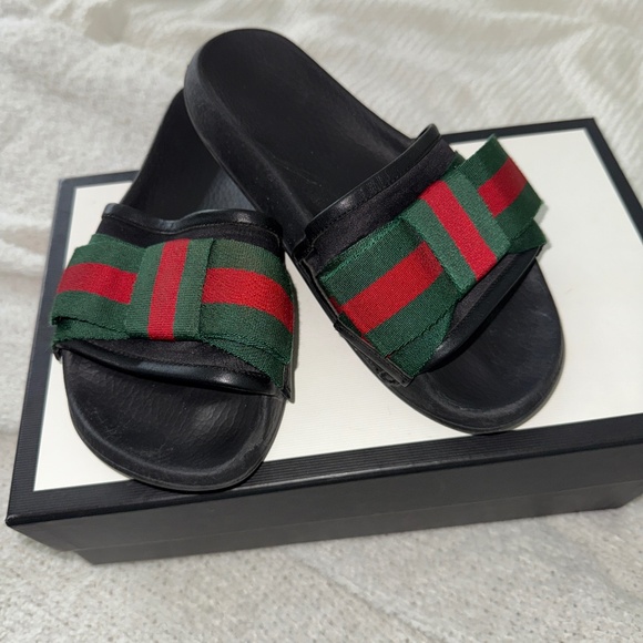 Gucci satin bow slides - Picture 1 of 2